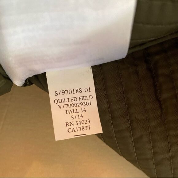 Banana Republic Green Quilted Equestrian Front Zip Field Jacket Women's XS - Picture 8 of 10